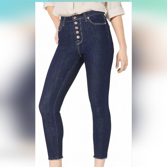 7 For All Mankind Aubrey Denim High Waisted Skinny jeans Size 26 - Picture 3 of 11